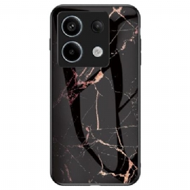 Kryt Xiaomi Redmi Note 13 Pro 5g Černé A Zlaté Mramorové Tvrzené Sklo