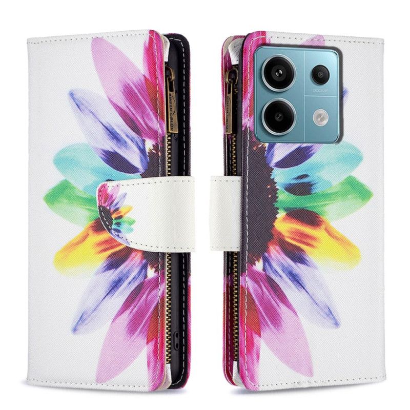Peněženková Pouzdra Xiaomi Redmi Note 13 Pro 5g Kryty Na Mobil Květinová Peněženka S Akvarelem
