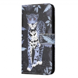Peněženková Pouzdra Xiaomi Redmi Note 13 Pro 5g Kryty Na Mobil Leopard S Popruhem