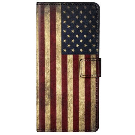 Peněženková Pouzdra Xiaomi Redmi Note 13 Pro 5g Kryty Na Mobil Vintage Americká Vlajka