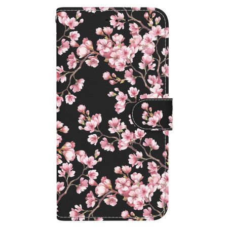 Peněženková Pouzdra Xiaomi Redmi Note 13 Pro 5g Kryty Na Mobil Švestkový Květ S Popruhem