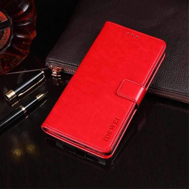 Flipové Pouzdro Na Realme C35 Kožené Pouzdro Kožený Efekt Idewei Folio
