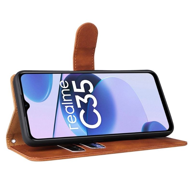 Flipové Pouzdro Na Realme C35 Měkký Dotek