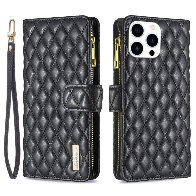 Flipové Pouzdro Na iPhone 14 Pro Binfen Barevný Styl Prošívané