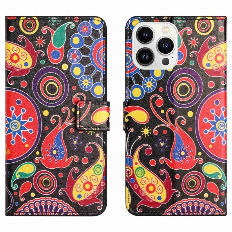 Flipové Pouzdro Na iPhone 14 Pro Galaxy Vzor