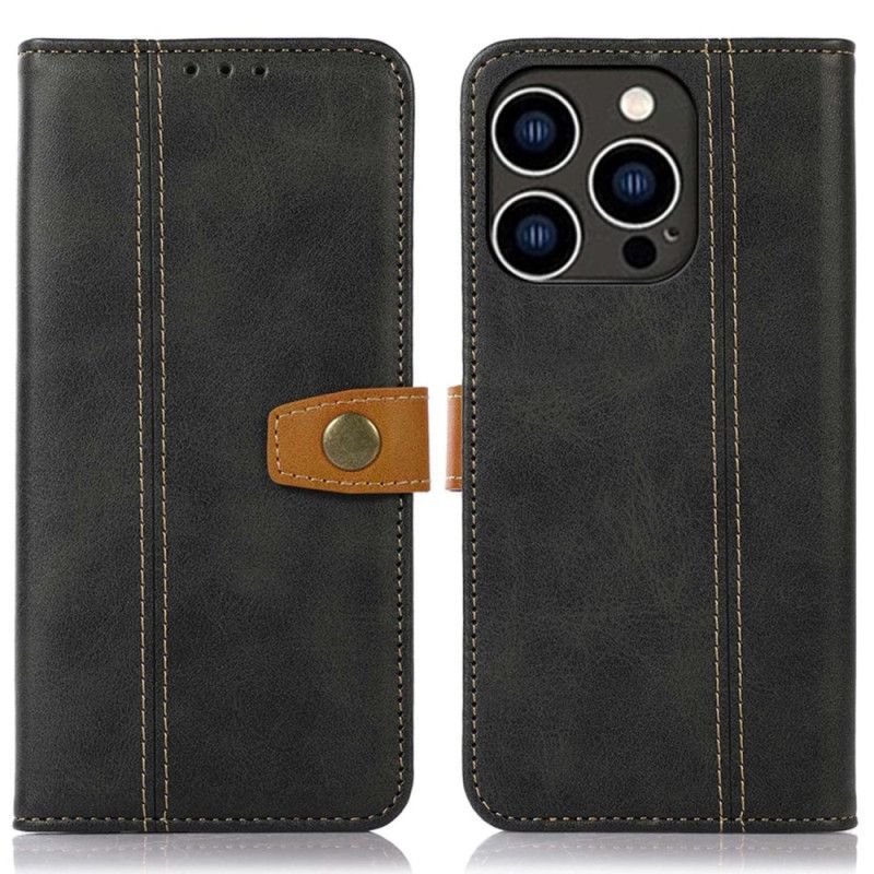 Kožené Pouzdro Na iPhone 14 Pro Popruhy