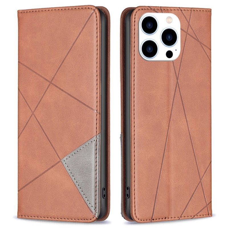 Kryty Na Mobil Na iPhone 14 Pro Flipové Pouzdro Geometrický