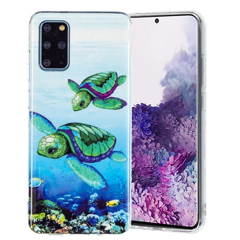 Kryty Na Mobil Na Samsung Galaxy S20 Plus / S20 Plus 5G Fluorescenční Želvy