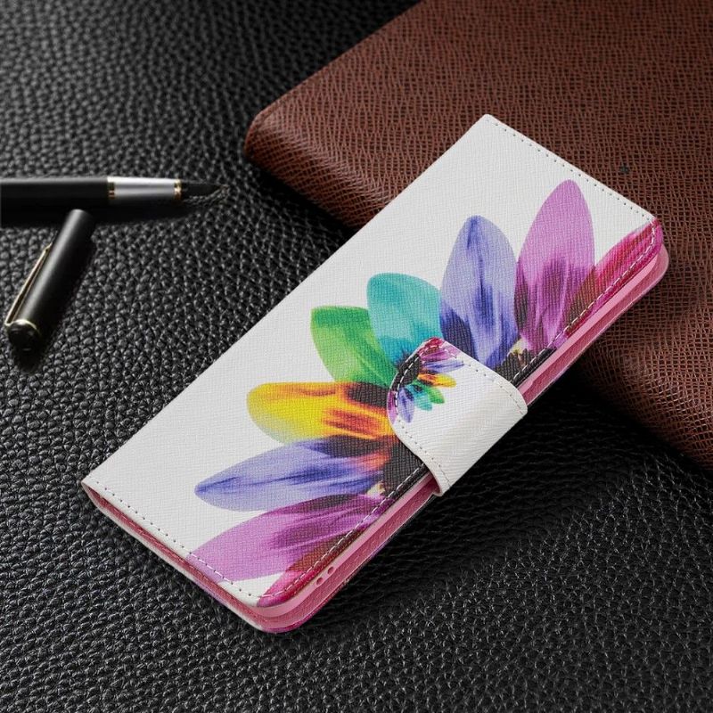 Flipové Pouzdro Na Oppo A74 4G Barevné Okvětní Lístky