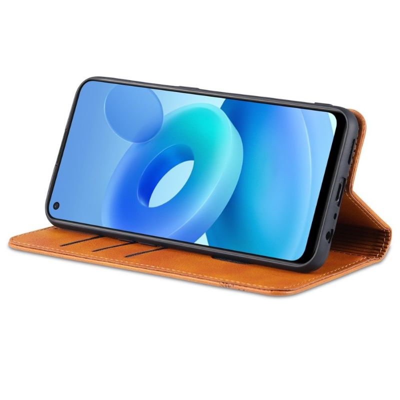 Kožené Pouzdro Folio Na Oppo A74 4G Peněženkové Pouzdro Umělá Kůže Azns