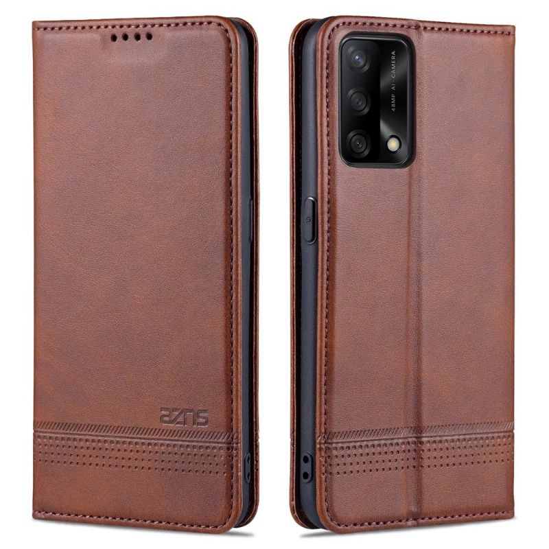 Kožené Pouzdro Folio Na Oppo A74 4G Peněženkové Pouzdro Umělá Kůže Azns