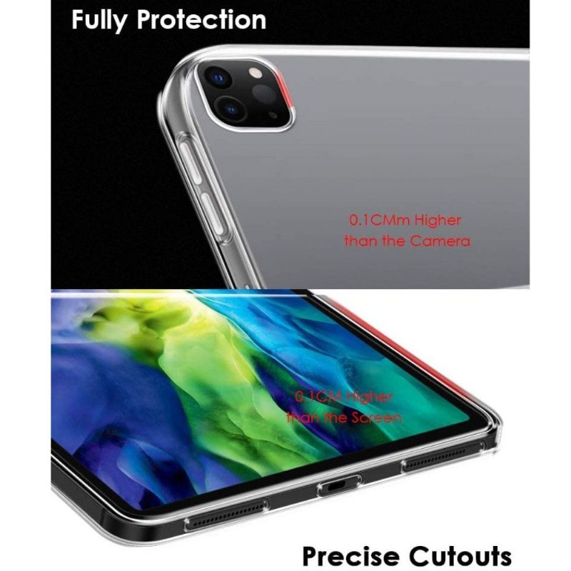iPad Pro 12.9 (2020) Transparentní Gelové Pouzdro