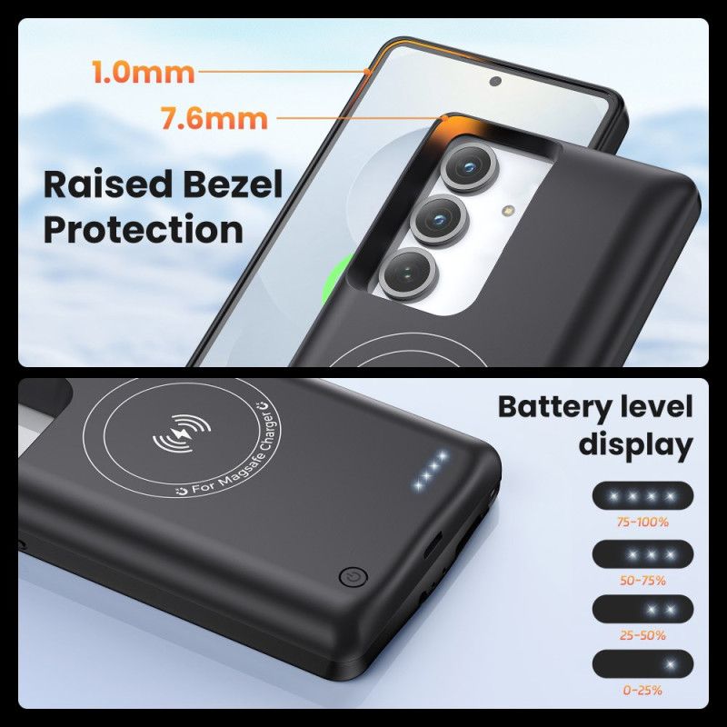 Externí Pouzdro S Baterií 10 000 Mah Pro Samsung Galaxy S25 / S24 S Magnetickým Uchycením