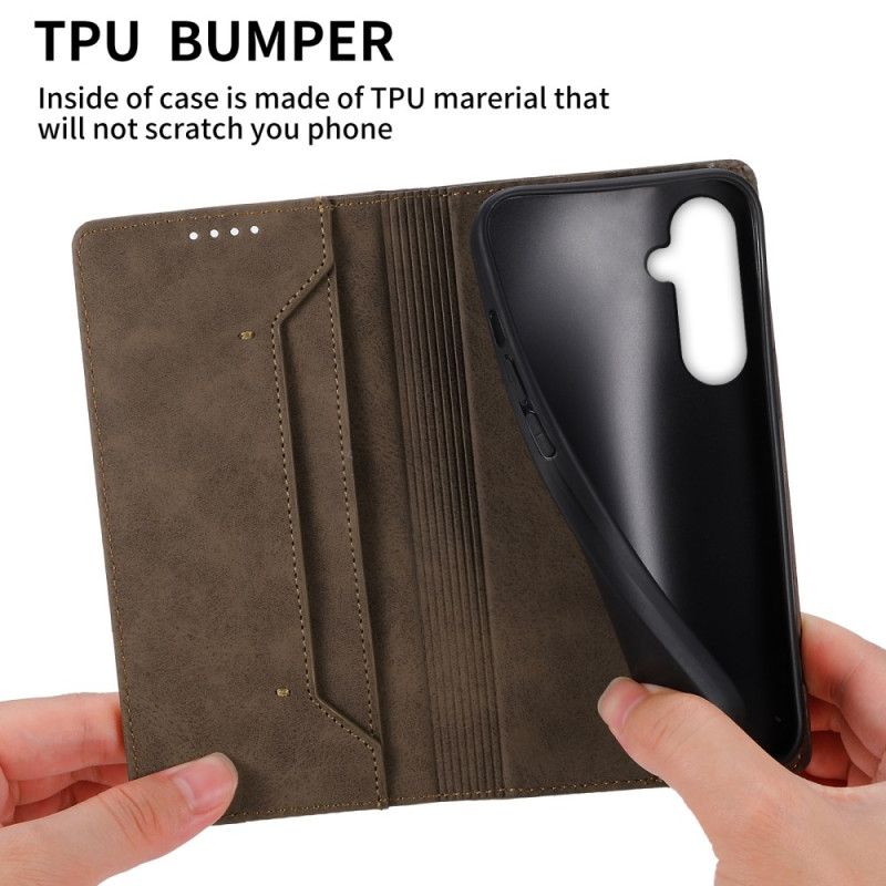 Kožené Pouzdro Folio Samsung Galaxy S25 5g Kožený Efekt S Rfid Blokováním