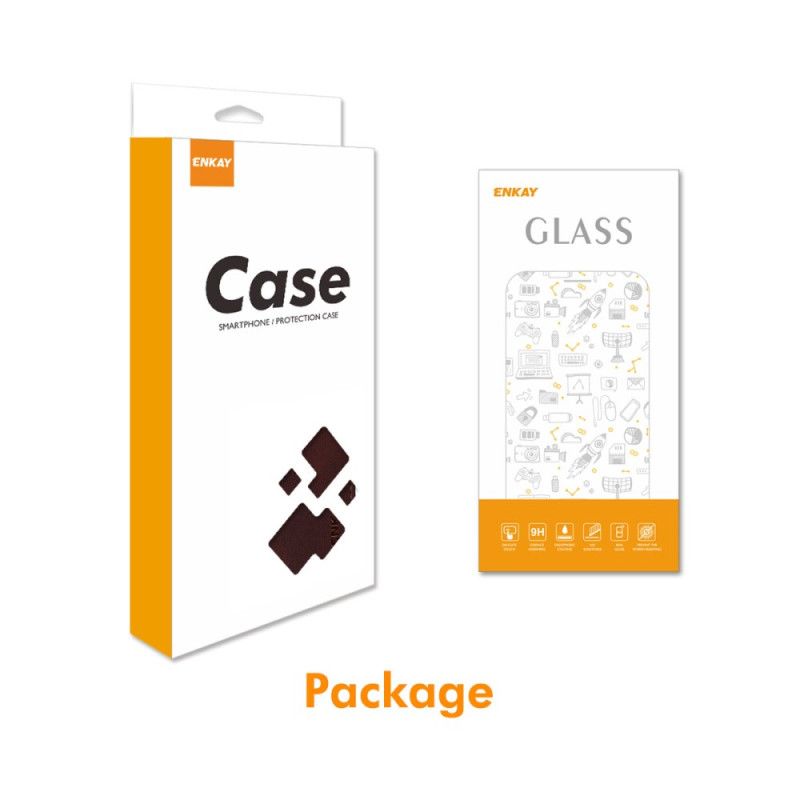 Kožený Kryt Na Samsung Galaxy S25 5g Enkay Umělá Kůže S Ochranným Tvrzeným Sklem