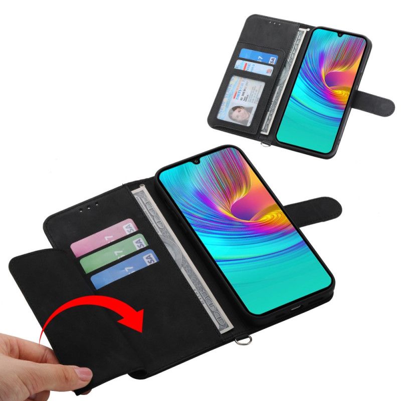 Kožený Kryt Na Samsung Galaxy S25 5g Řemínek S Krajkovým Designem