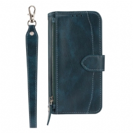 Kožený Kryt Samsung Galaxy S25 5g Kapsa Na Zip Popruh A Ramenní Popruh