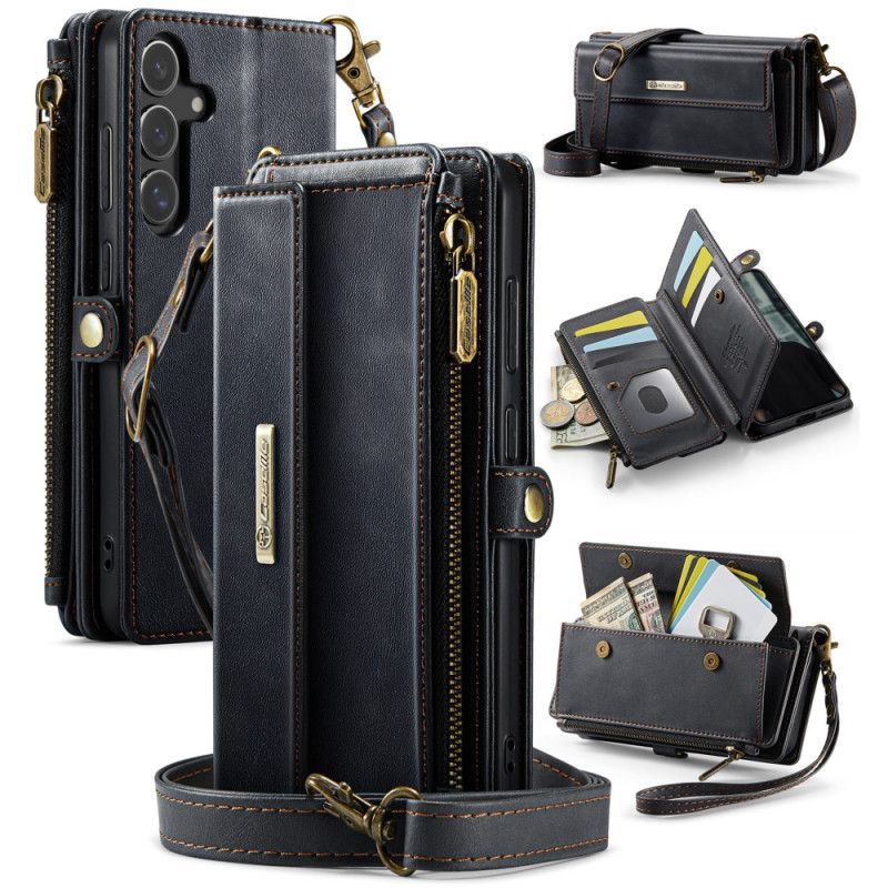 Kožený Kryt Samsung Galaxy S25 5g Peněženka S Plnou Rfid Ochranou