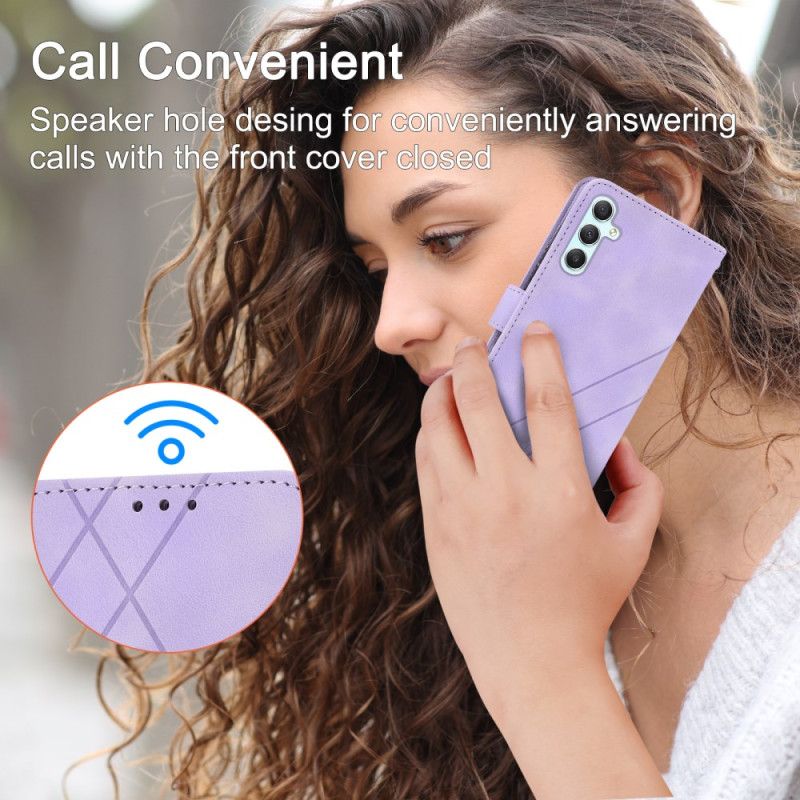 Kožený Kryt Samsung Galaxy S25 5g Pruhovaná Šňůrka