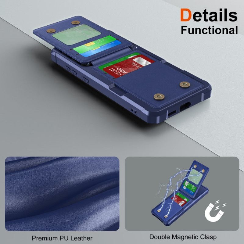 Kryt Samsung Galaxy S25 5g Kryty Na Mobil Pouzdro Na Karty A Stojánek S Metalickým Efektem