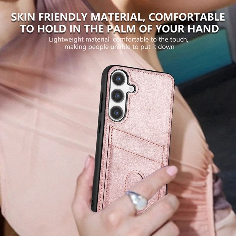 Kryt Samsung Galaxy S25 5g Kryty Na Mobil Pouzdro Na Karty Z Texturované Kůže