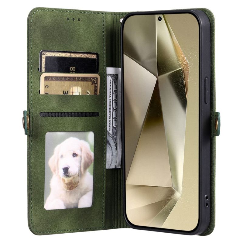 Peněženková Pouzdra Samsung Galaxy S25 5g Kryty Na Mobil Mandala S Semišovým Efektem