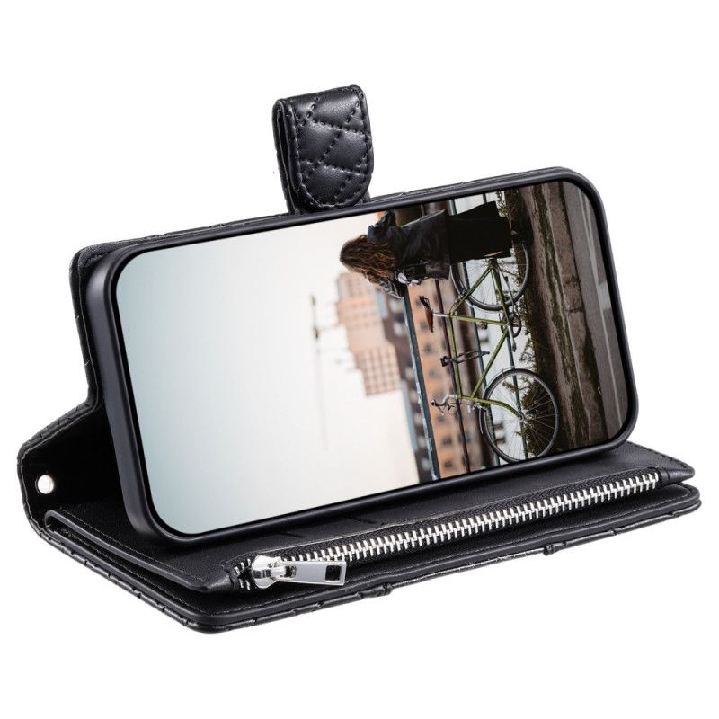 Peněženková Pouzdra Samsung Galaxy S25 5g Prošívaná Peněženka Na Zip