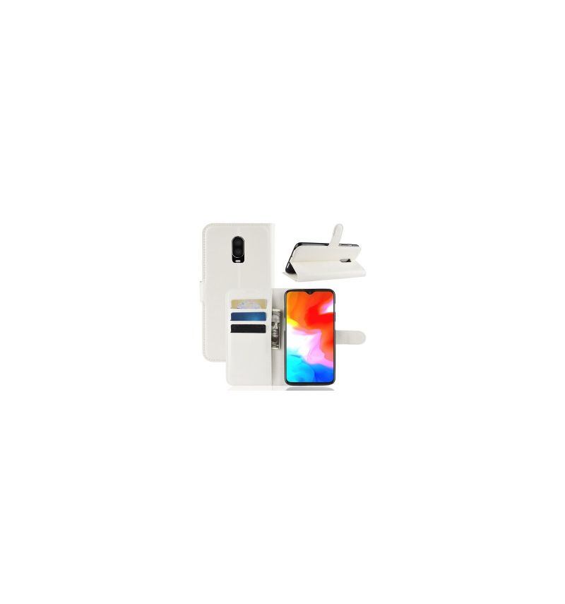 Flipové Pouzdro Na OnePlus 6T Stylový Kožený Držák Na Karty