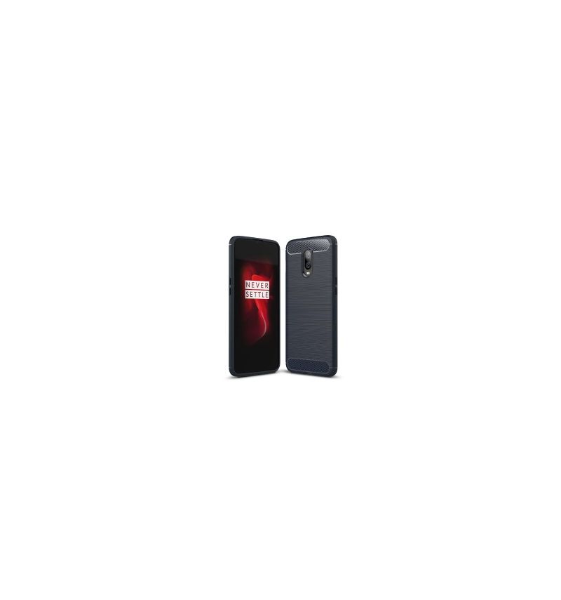 Kryt Na OnePlus 6T Gel Z Kartáčovaného Uhlíku
