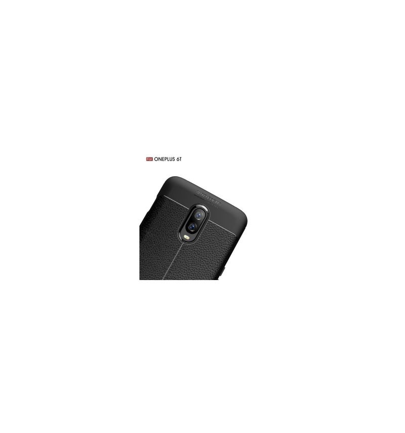 Kryt Na OnePlus 6T Styl Kůže S Texturou Litchi