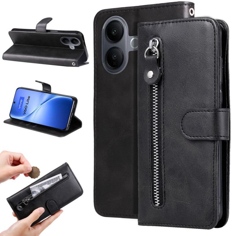 Kožený Kryt Vivo V60 Lite Kapsa Na Zip
