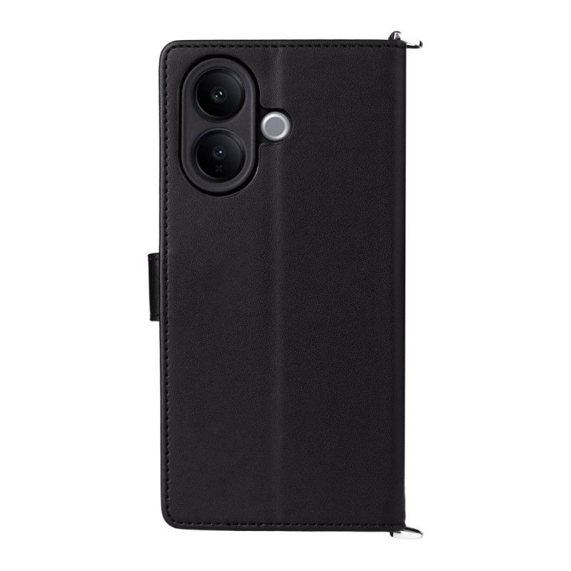 Kožený Kryt Vivo V60 Lite Prošívané S Popruhy