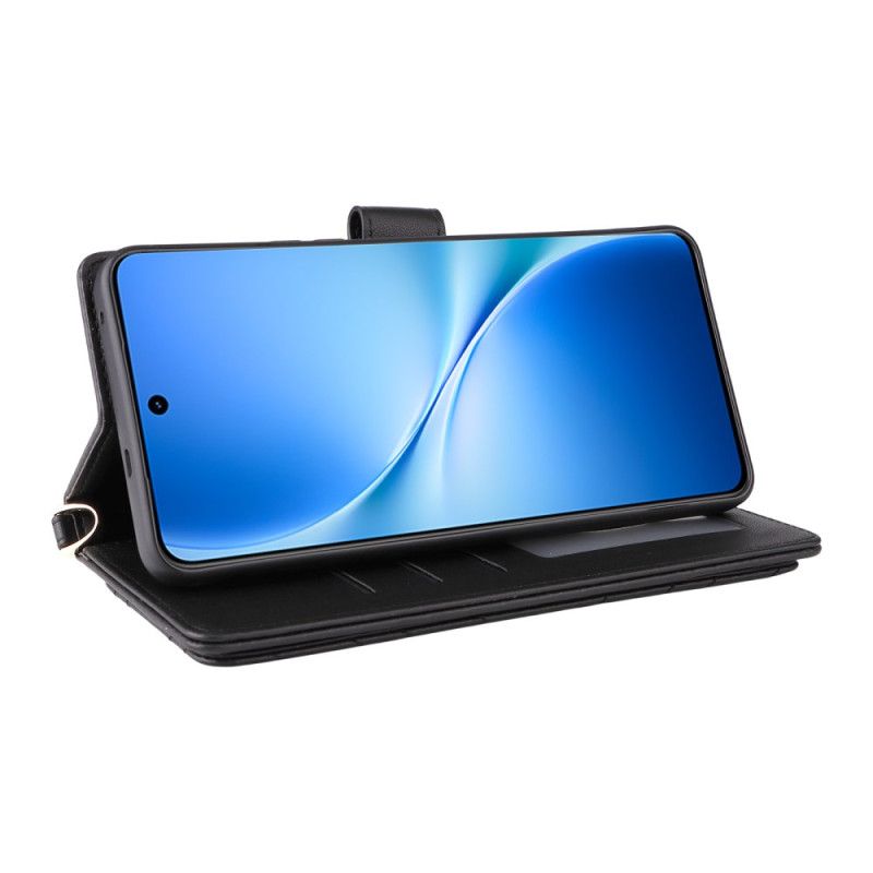 Kožený Kryt Vivo V60 Lite Prošívané S Popruhy