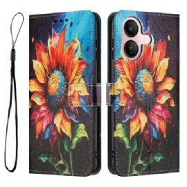 Kožený Kryt Vivo V60 Lite Slunečnice