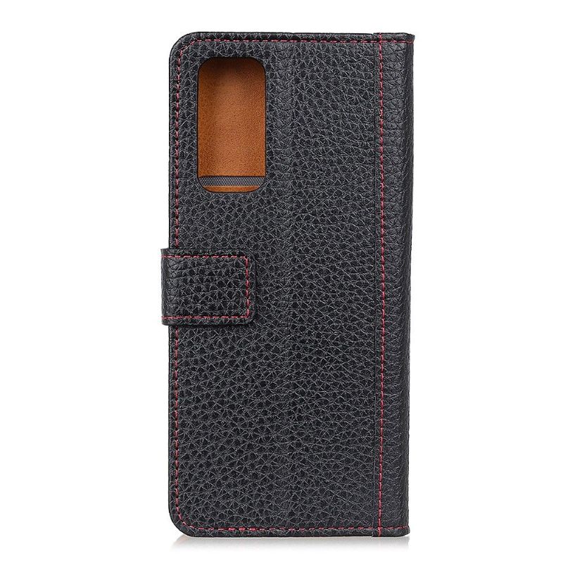 Flipové Pouzdro Na Xiaomi Mi 10T / 10T Pro Švy S Efektem Zrnité Kůže