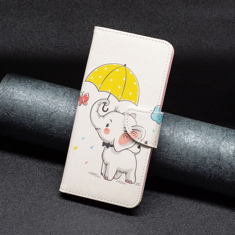 Kožený Kryt iPhone 16 Plus Deštník A Slon