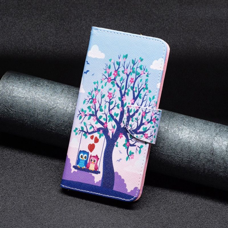 Kožený Kryt iPhone 16 Plus Dvě Sovy