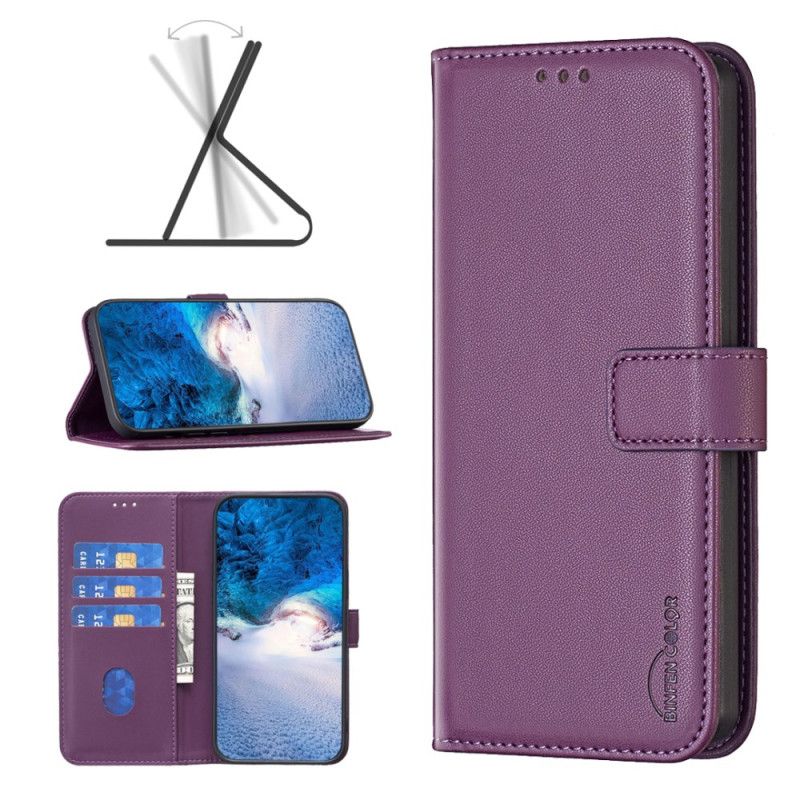 Kožený Kryt iPhone 16 Plus Klasická Barva Binfen