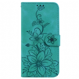 Kožený Kryt iPhone 16 Plus Květinová