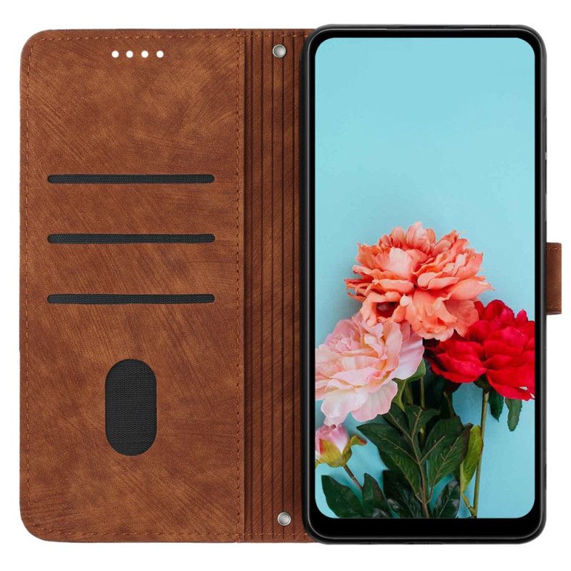 Kožený Kryt iPhone 16 Plus Linky S Popruhem