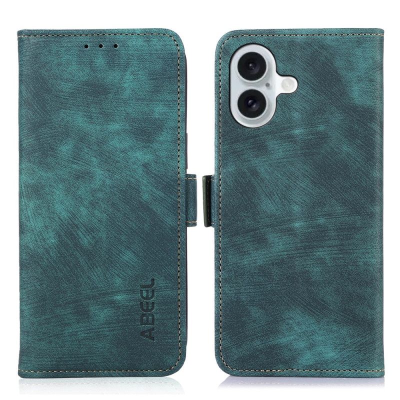 Kožený Kryt iPhone 16 Plus Vintage Semišový Efekt Abeel