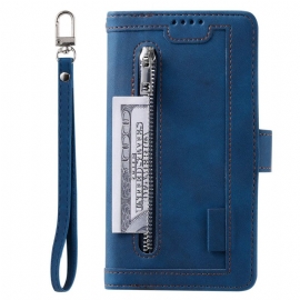 Kožený Kryt Na iPhone 16 Plus A9 Držák Na Lanyard