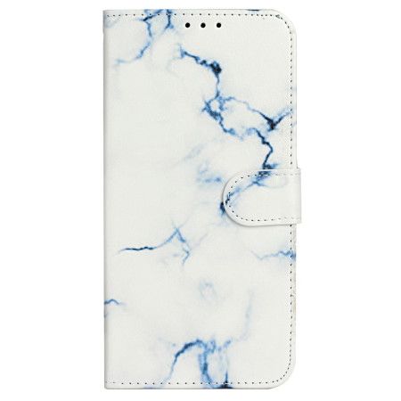 Kožený Kryt Na iPhone 16 Plus Vzor Z Bílého Mramoru