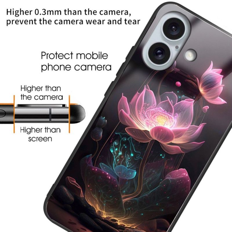 Kryt iPhone 16 Plus Kryty Na Mobil Tvrzené Sklo Lotus Rose