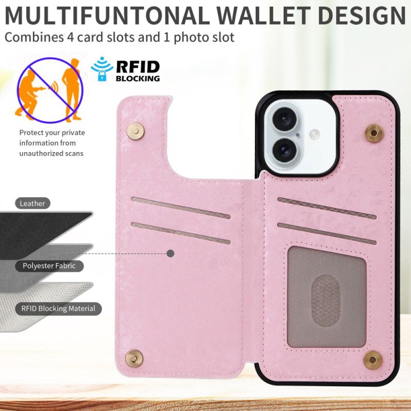 Kryt iPhone 16 Plus Květinová Ochrana Rfid