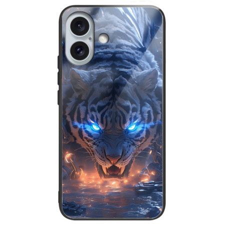 Kryt iPhone 16 Plus Tvrzené Sklo S Potiskem Tygrů