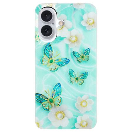 Kryt iPhone 16 Plus Zelení Motýli