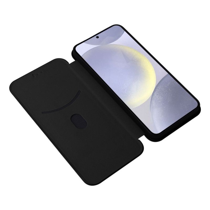 Kožené Pouzdro Folio Samsung Galaxy S25 Plus 5g Uhlíková Vlákna