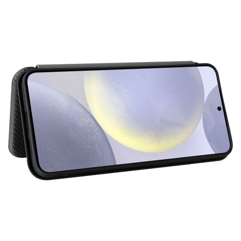 Kožené Pouzdro Folio Samsung Galaxy S25 Plus 5g Uhlíková Vlákna