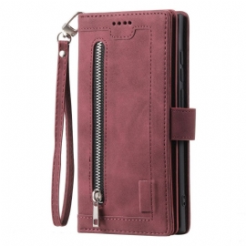 Kožený Kryt Na Samsung Galaxy S25 Plus 5g Celá Peněženka